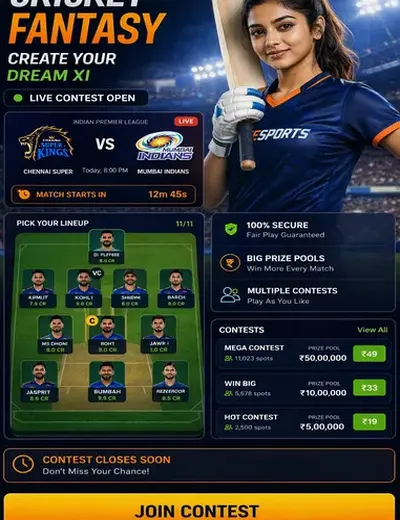 57bet (57 bet login) fantasy cricket & matchday visual 3
